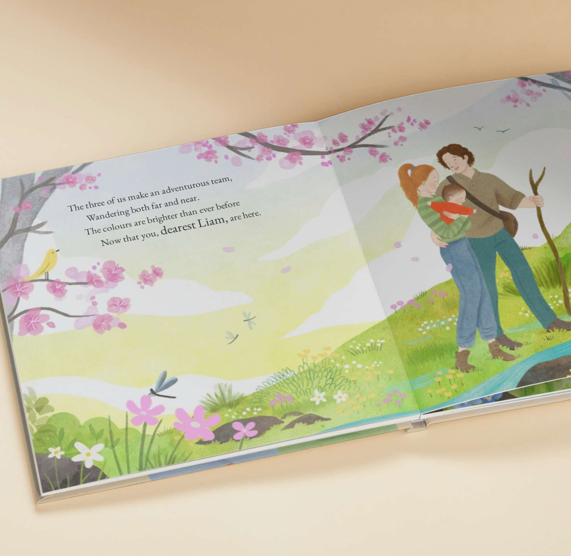 a page inside the personalised book