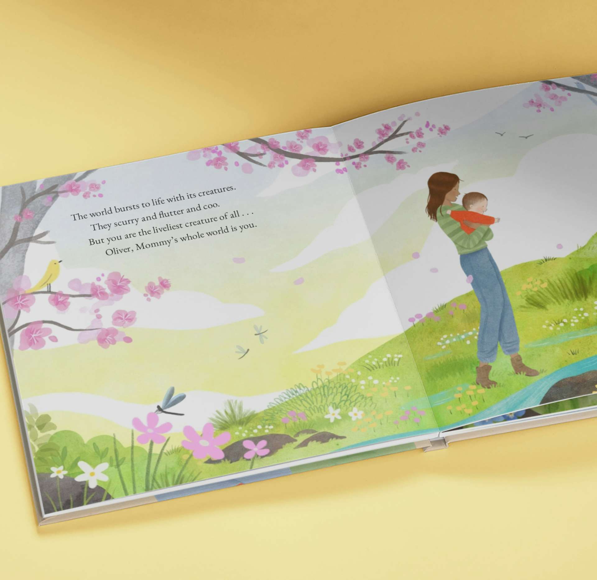 a page inside the personalised book