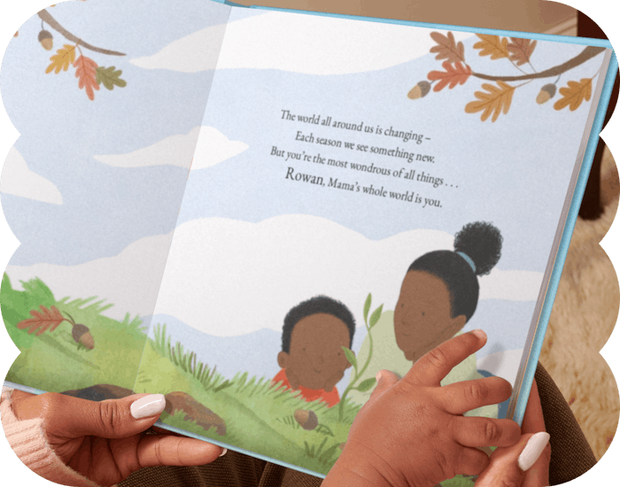 a page inside the personalised book