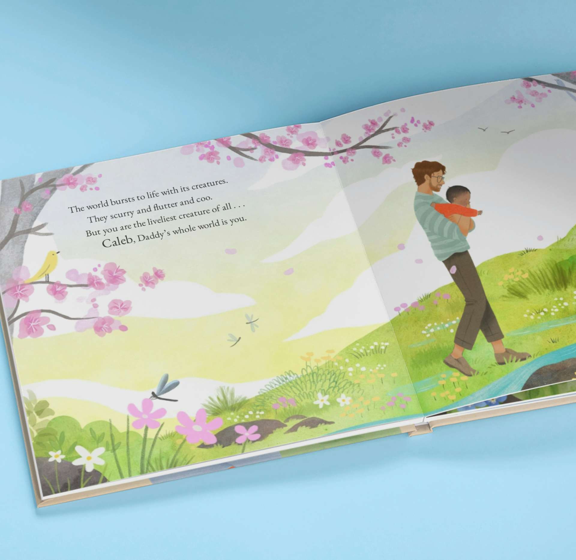 a page inside the personalised book