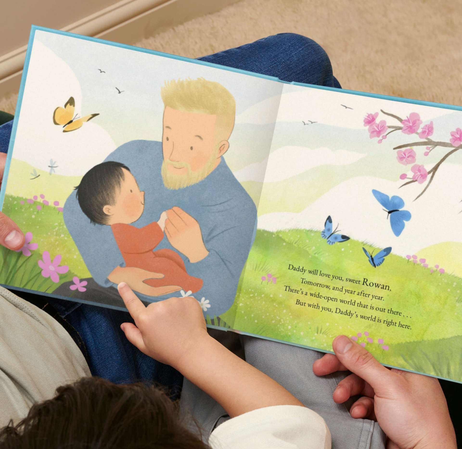 a page inside the personalised book