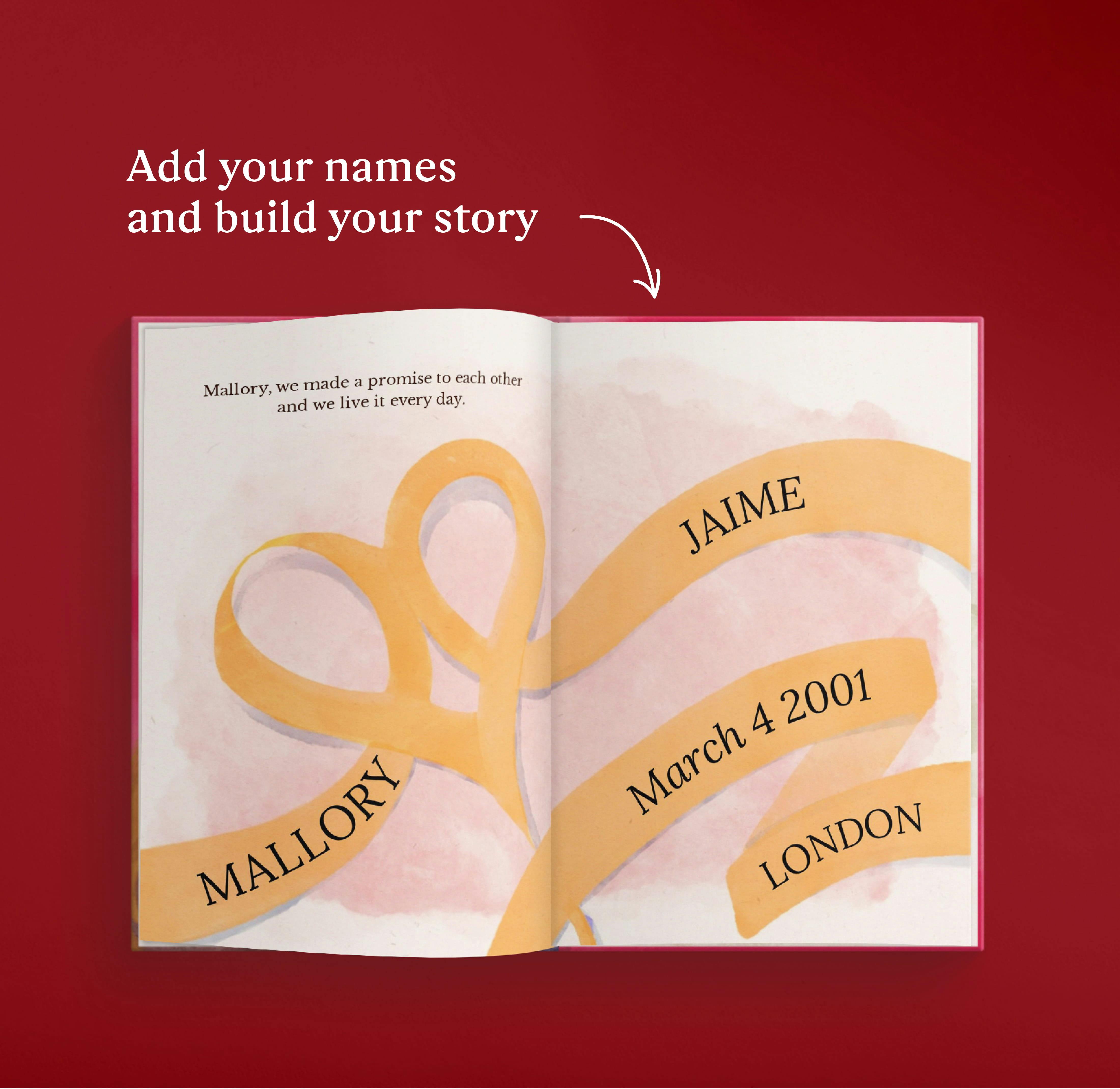 A page inside the personalised book