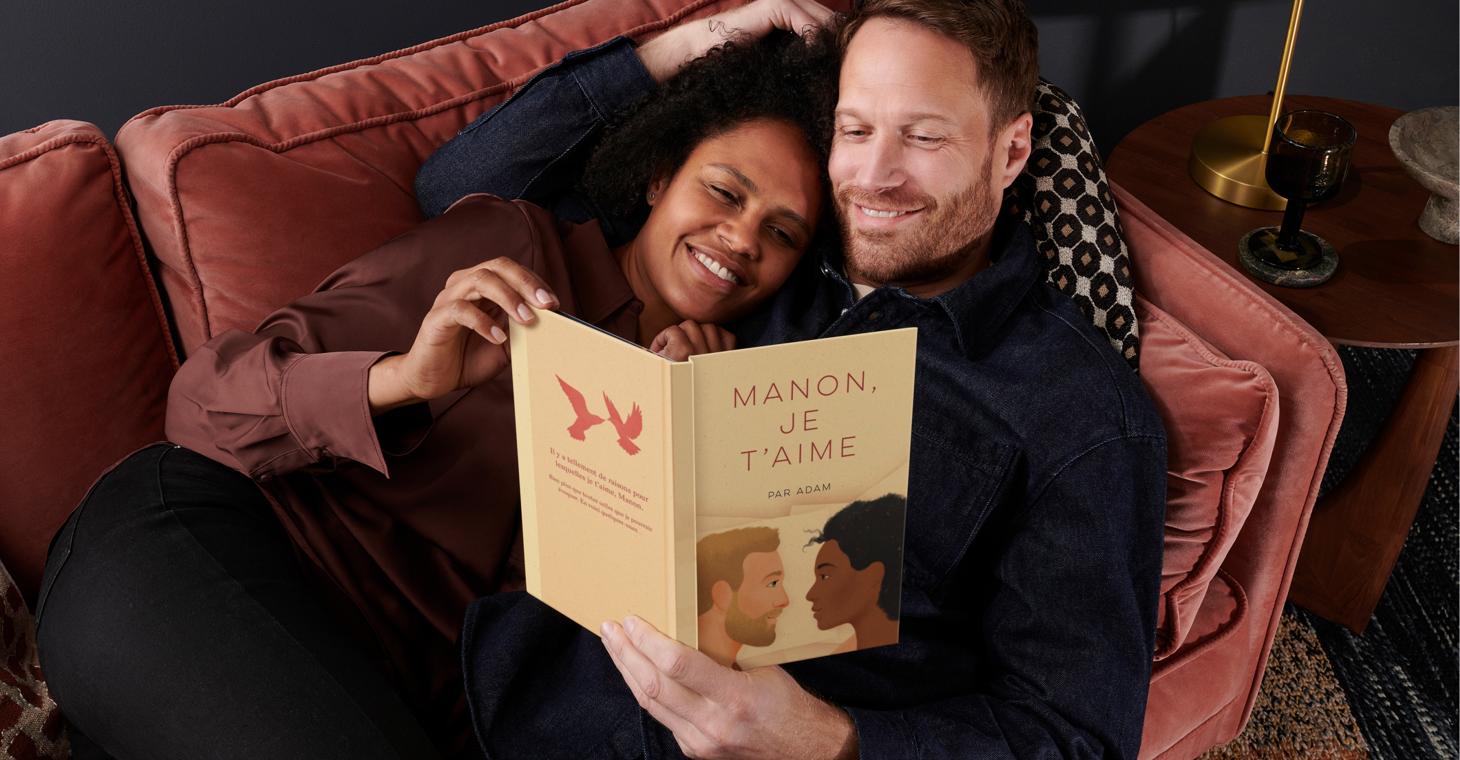 Couple reading Partner, I Love You