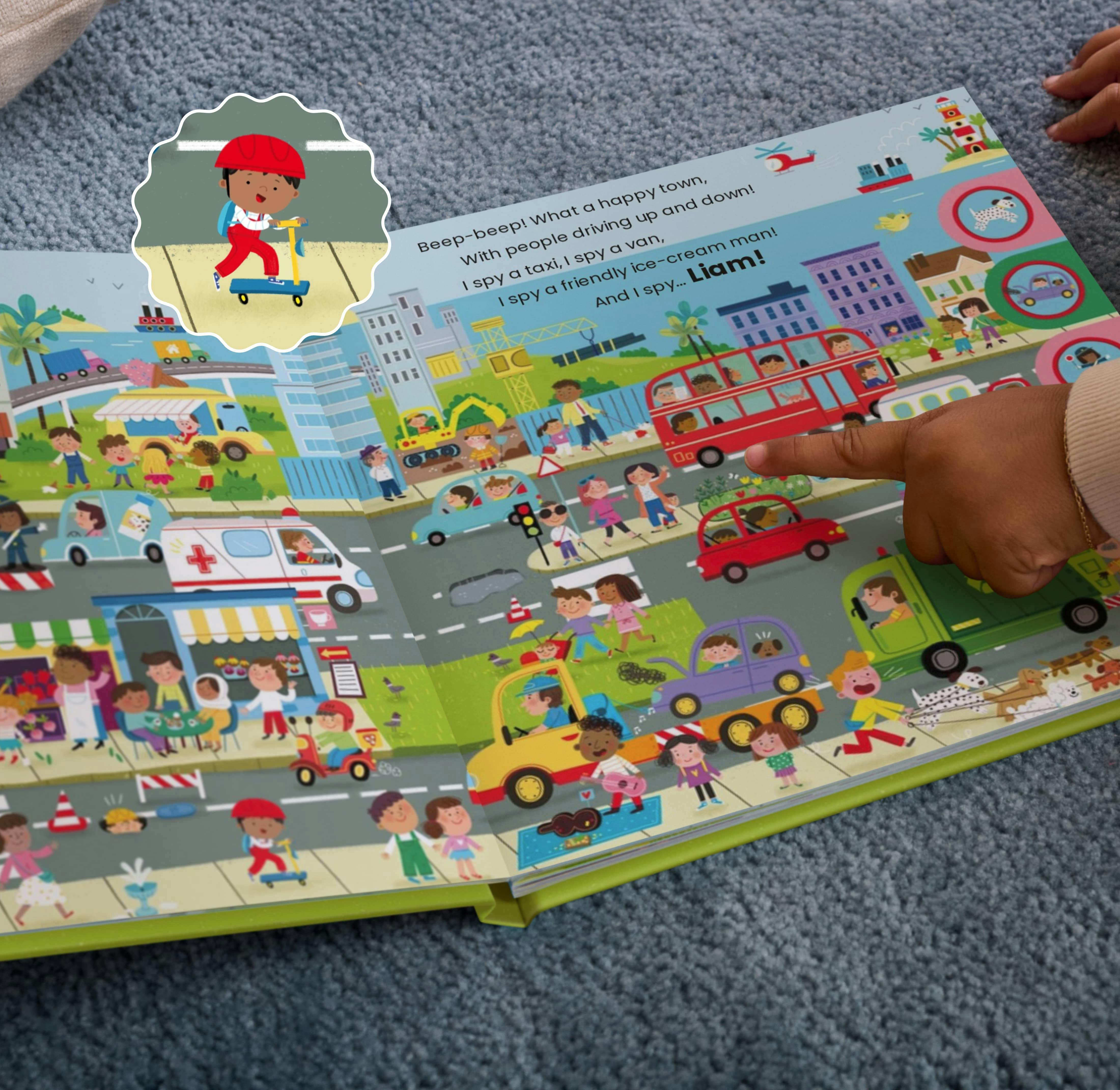 Child holding their personalised book