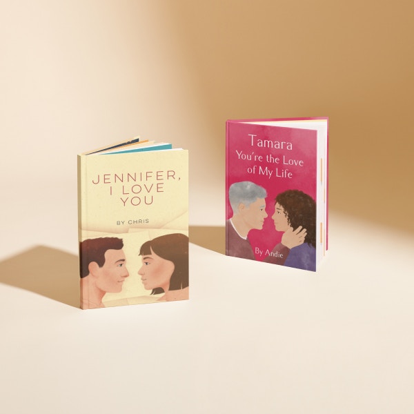 two personalised book covers