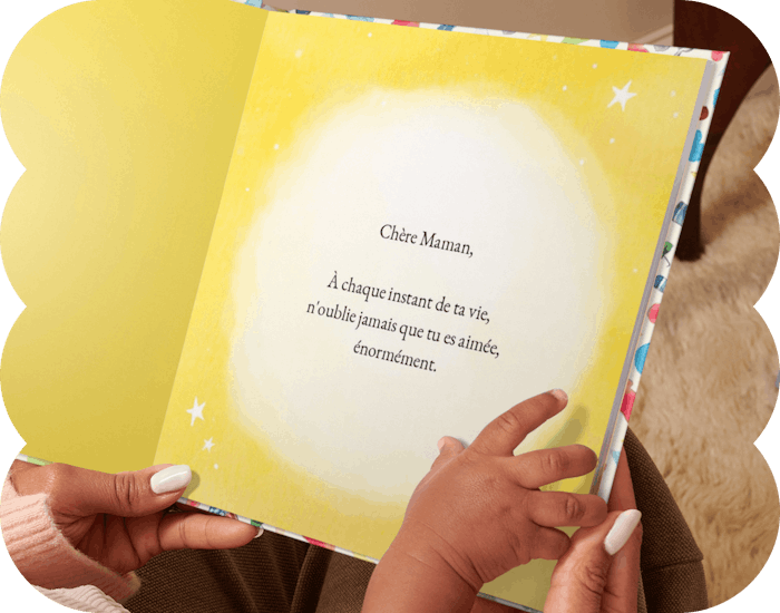 Une page intérieure du livre personnalisé