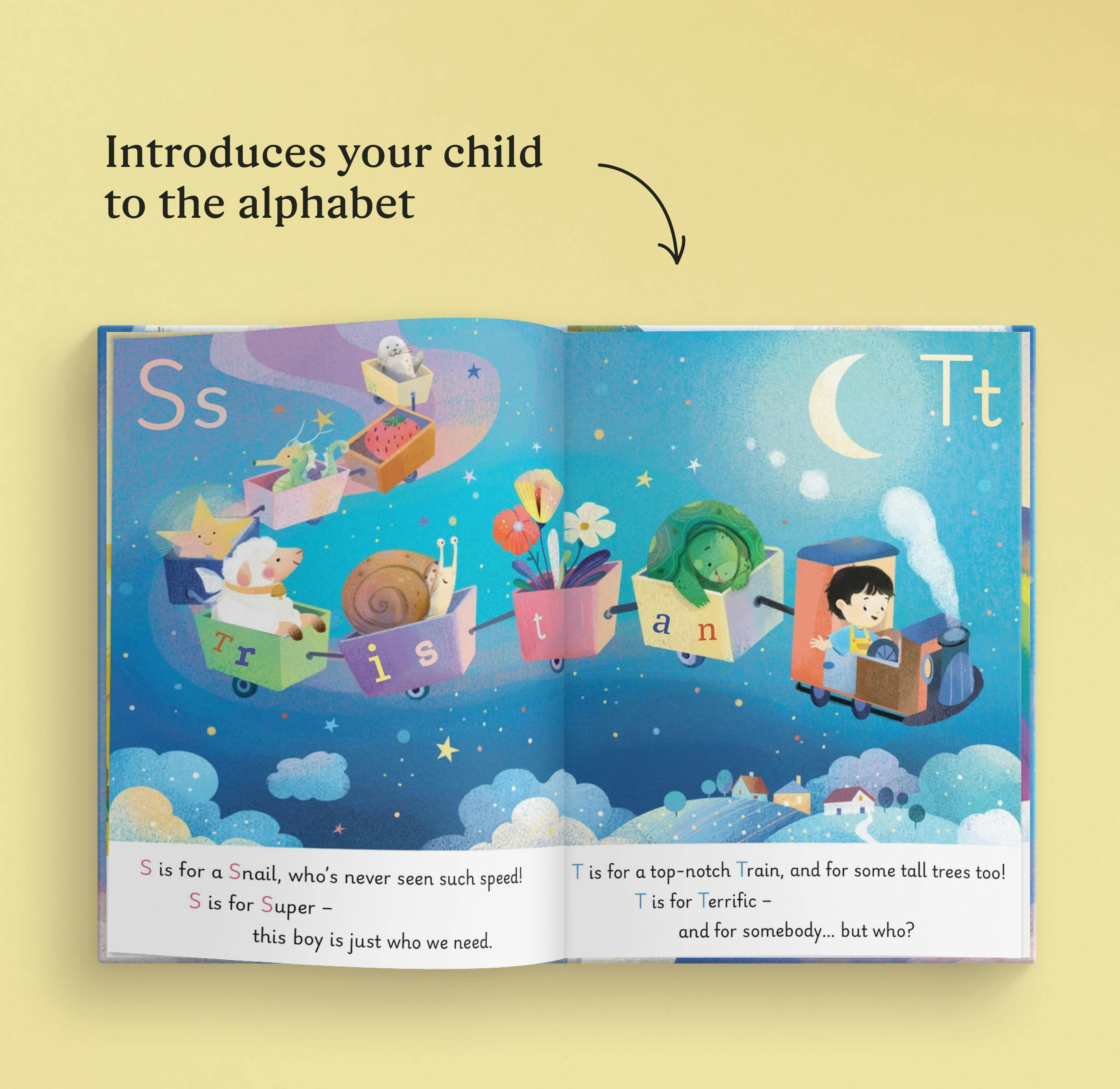 A page inside the personalised book