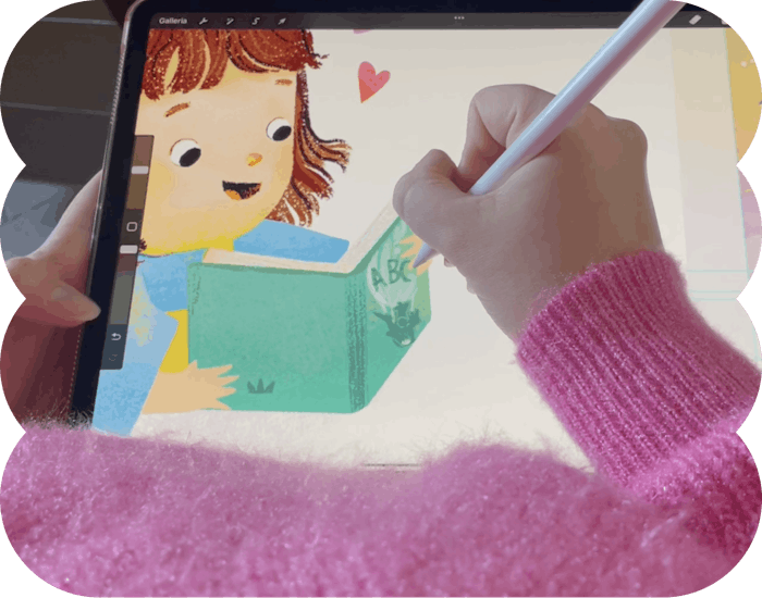 Sara Ugolotti illustrating ABC of You