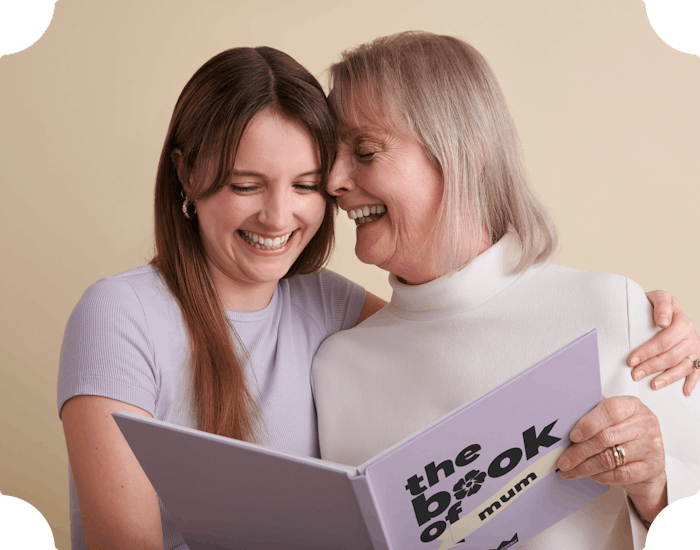 A daughter and mother reading the personalised book