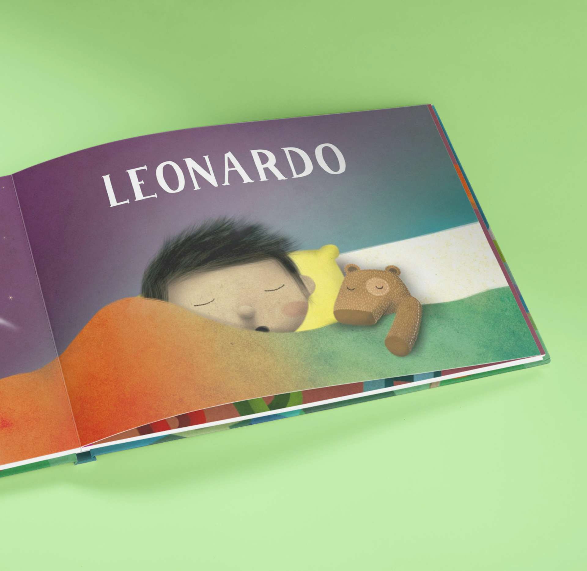 Una pagina interna di un libro personalizzato