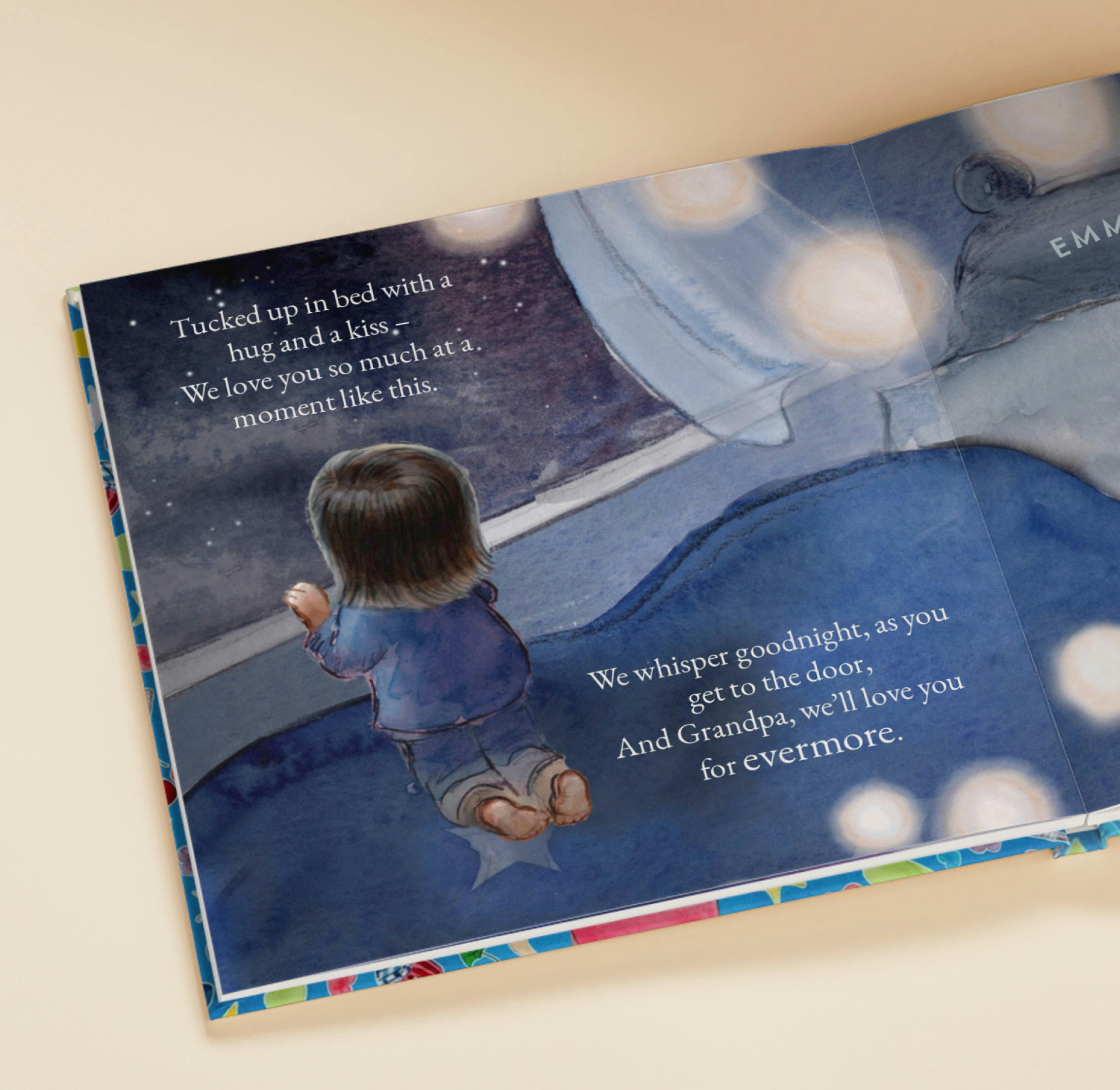 a page inside the personalised book