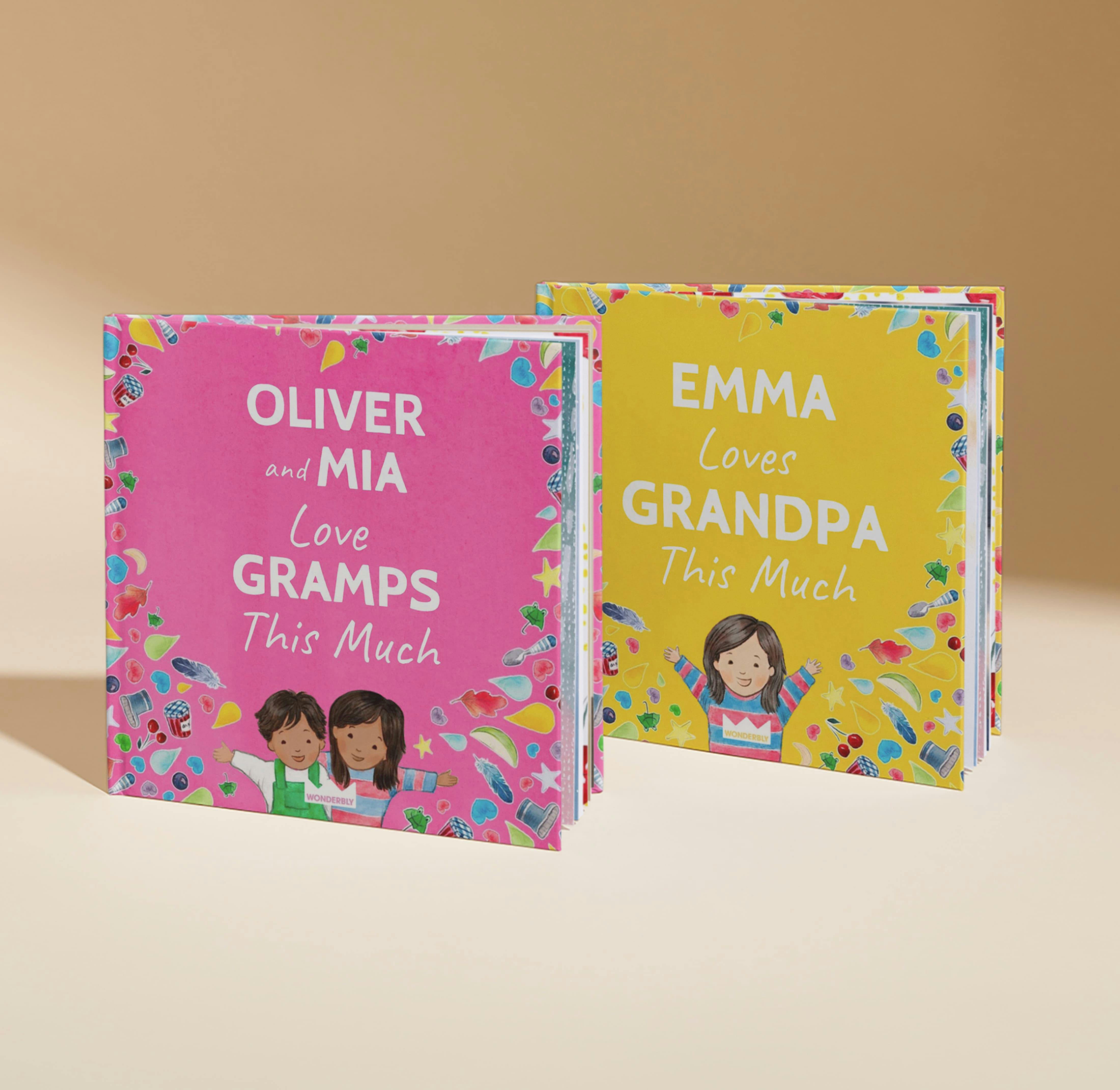 two personalised book covers