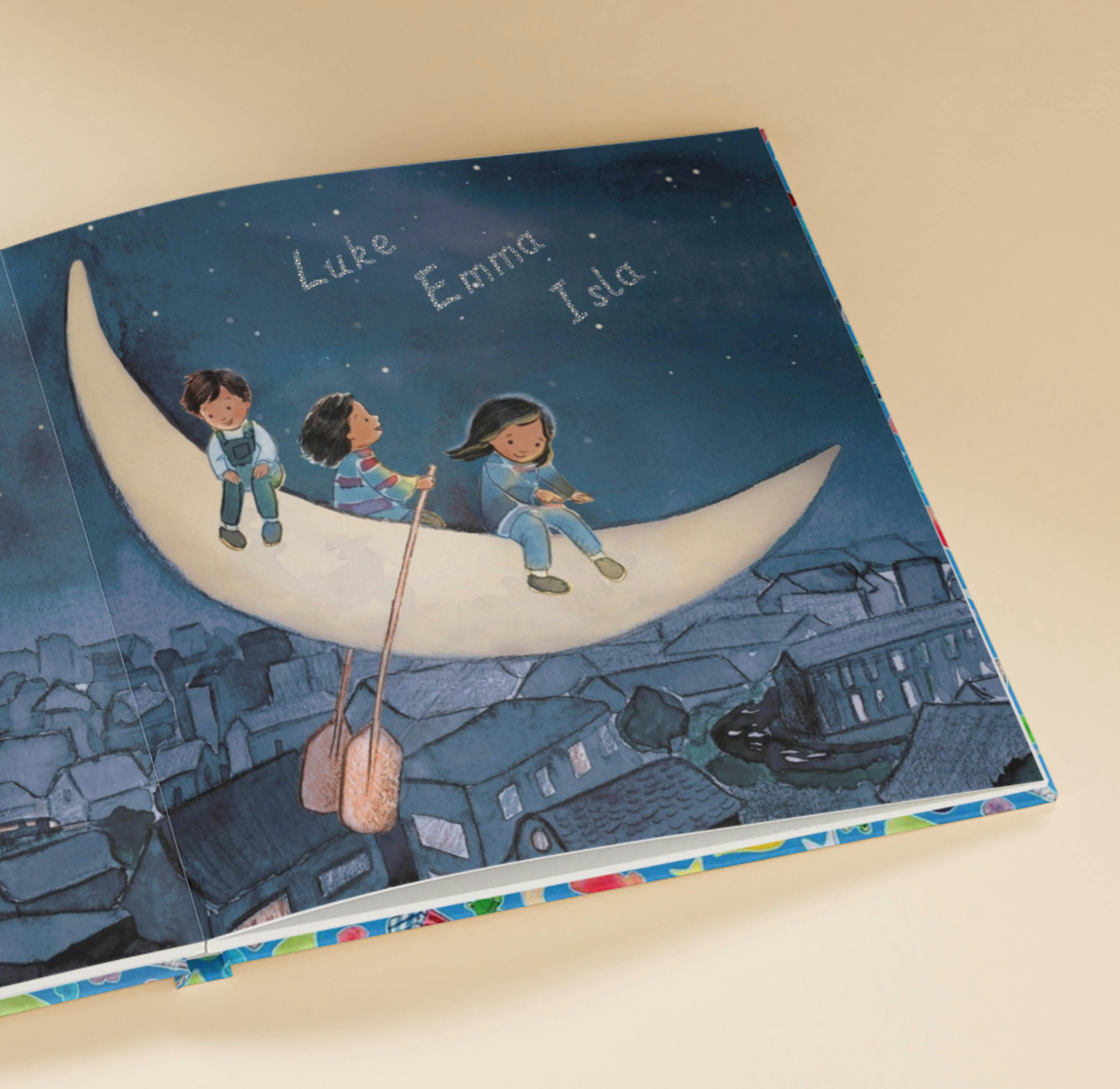 a page inside the personalised book