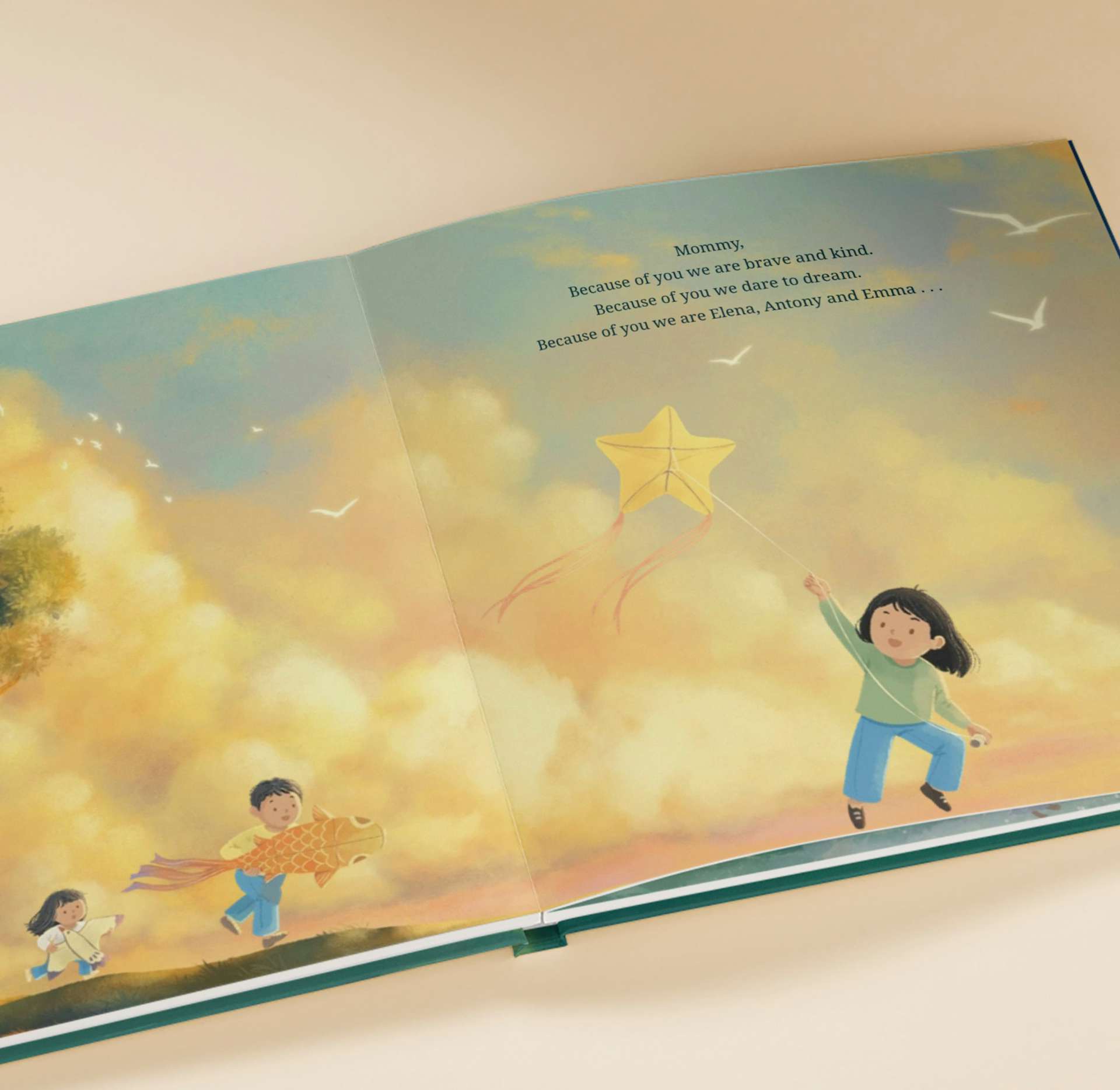 A page inside the personalised book