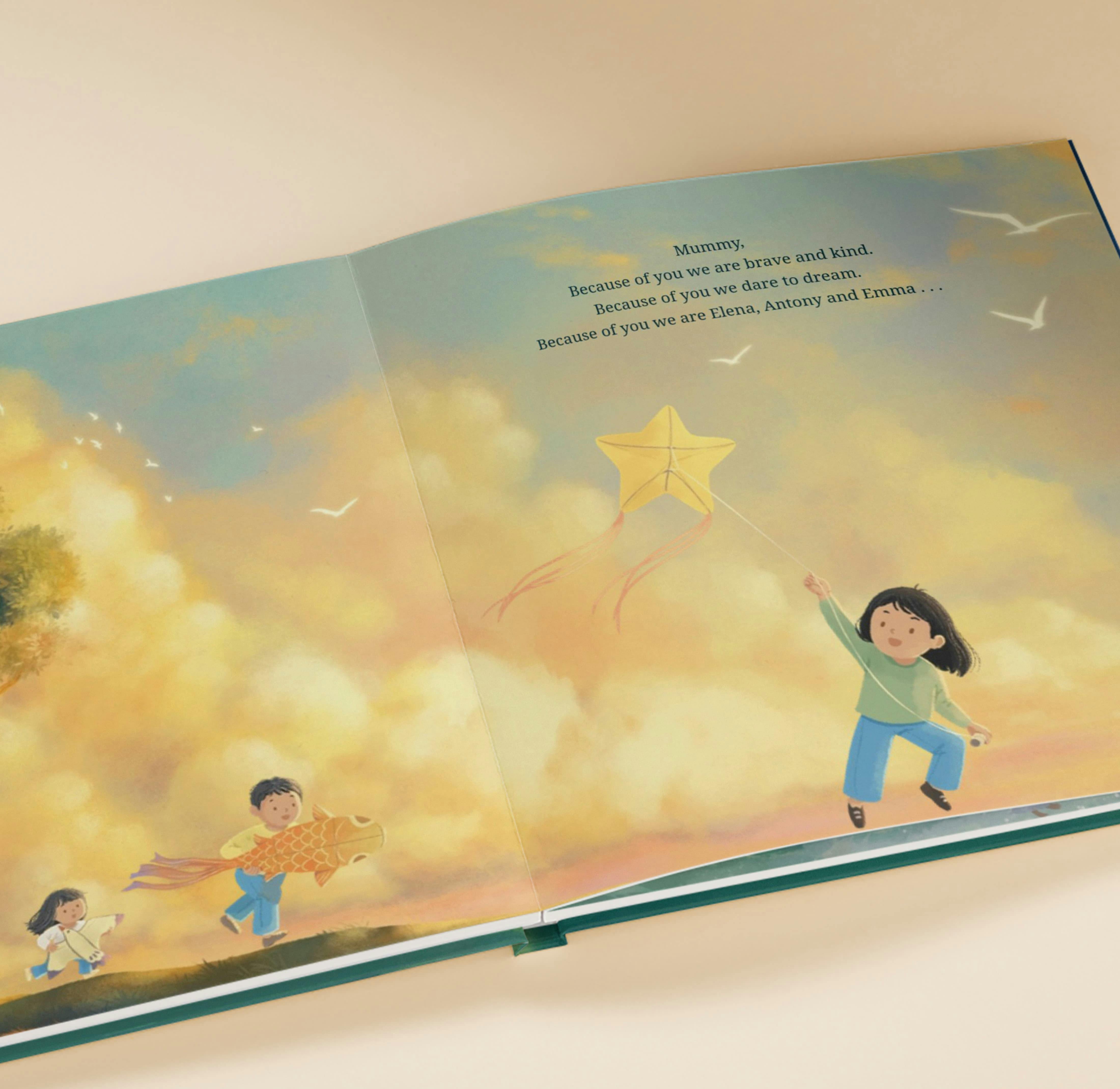 A page inside the personalised book