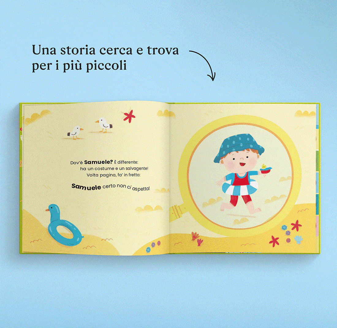 GIF che mostra le pagine personalizzate del libro