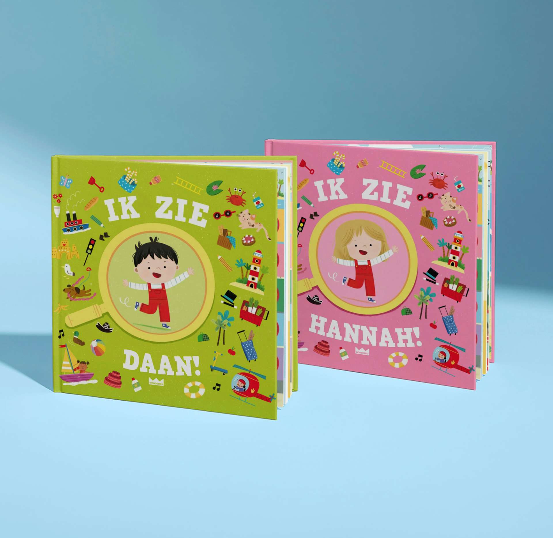 Twee gepersonaliseerde boekomslagen