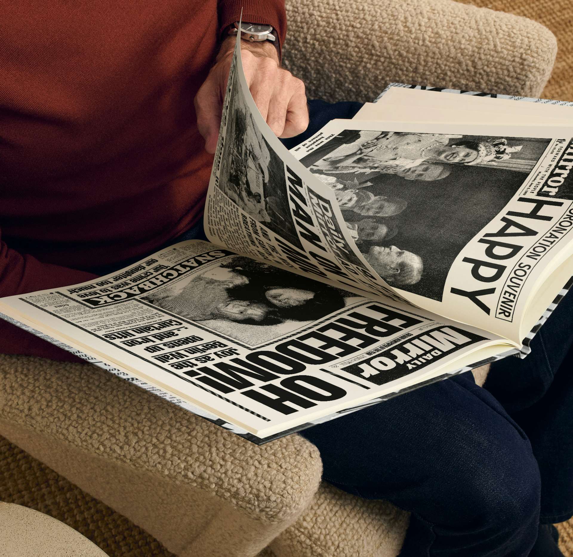 An adult reading their personalised book