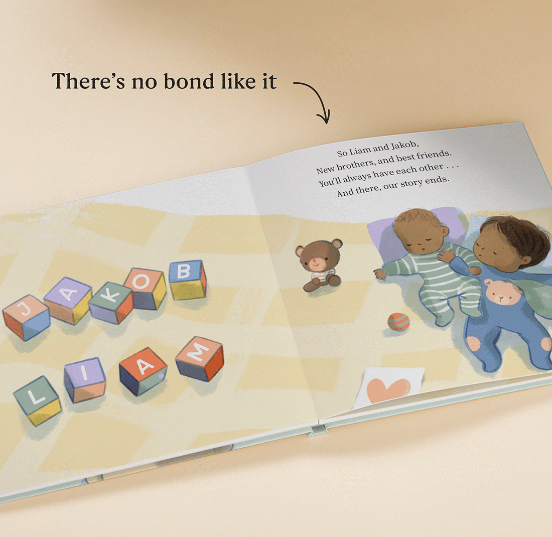 A page inside the personalised book