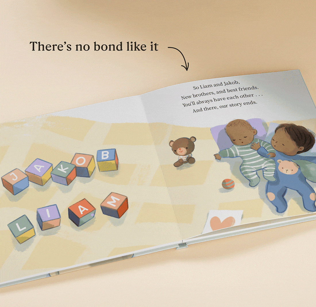 A page inside the personalised book