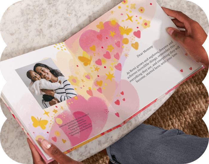 a page inside the personalised book