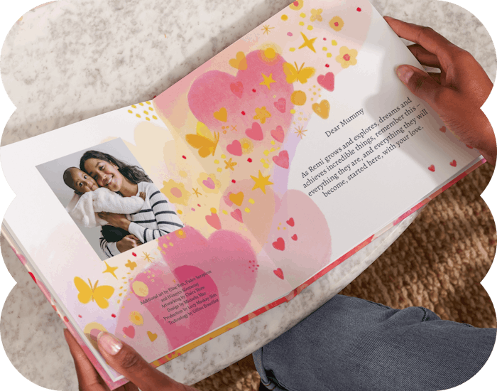 a page inside the personalised book