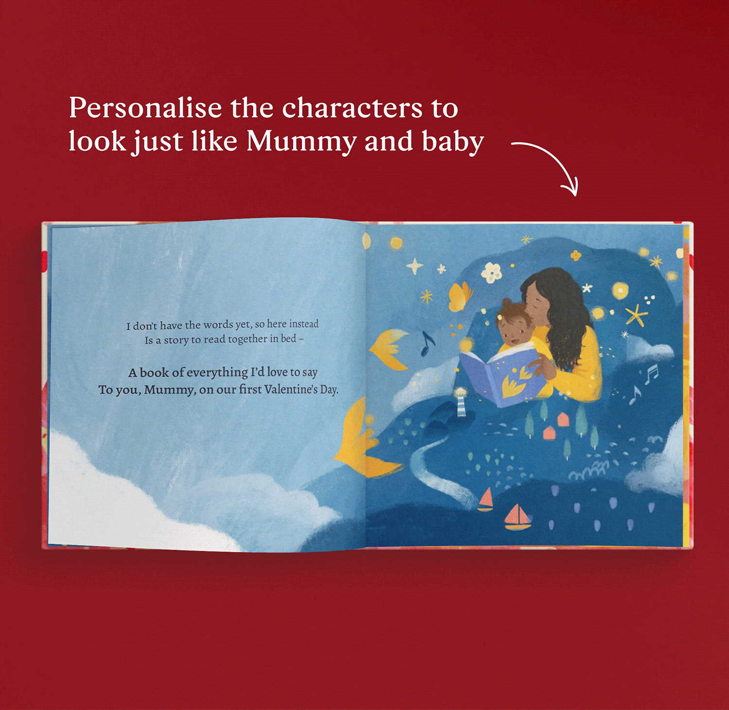 GIF showing pages in personalised book