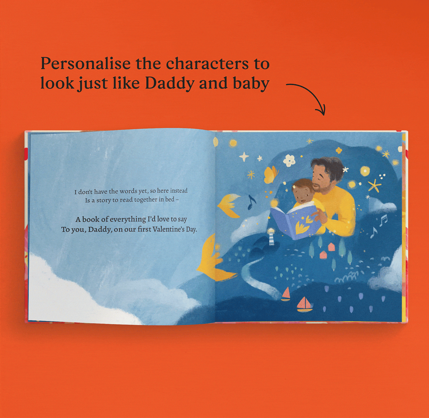 GIF showing pages in personalised book