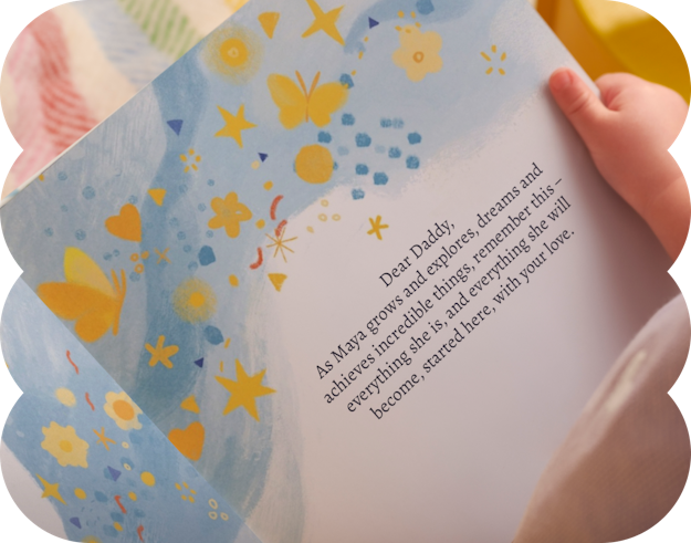 a page inside the personalised book