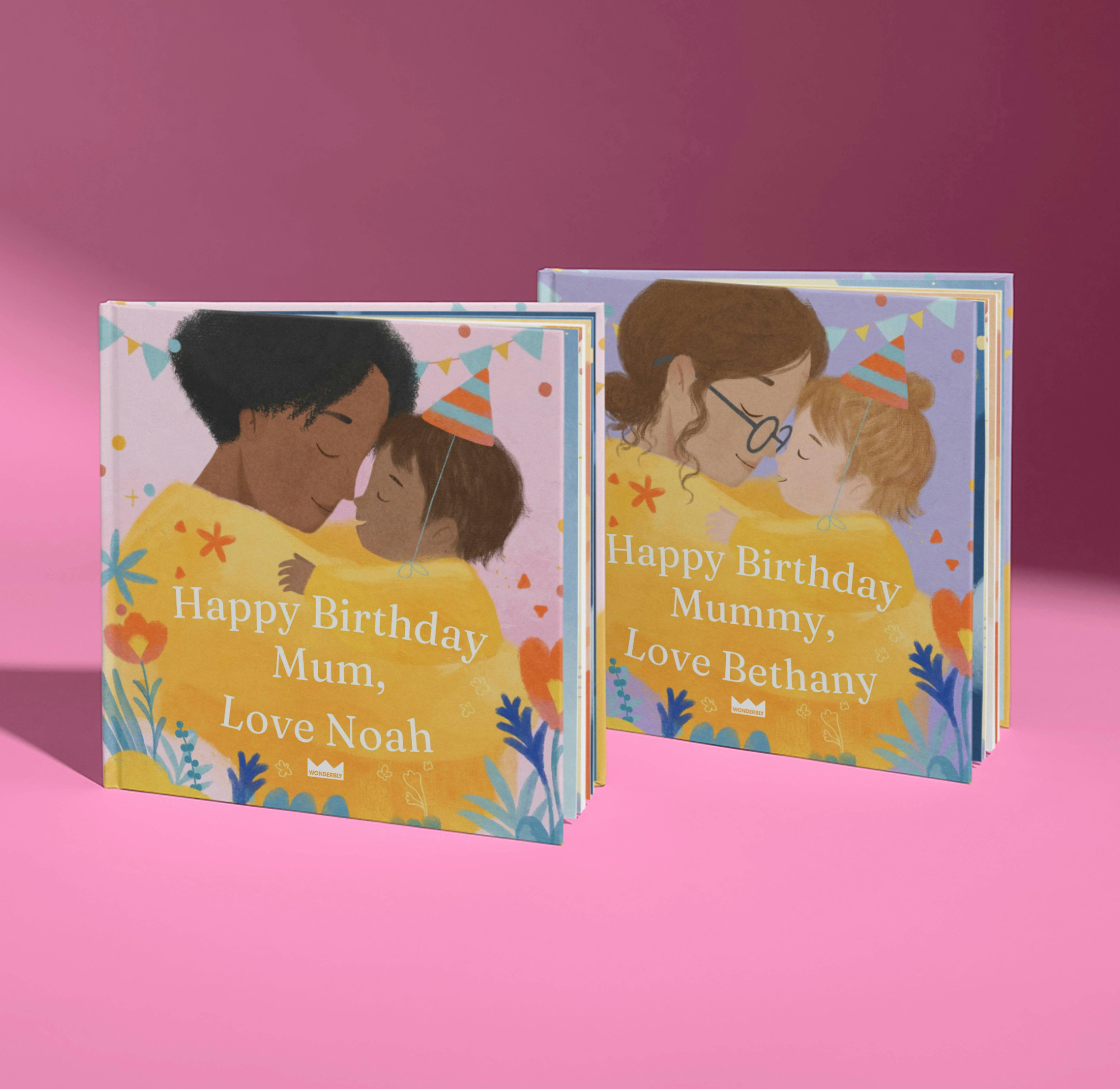two personalised book covers
