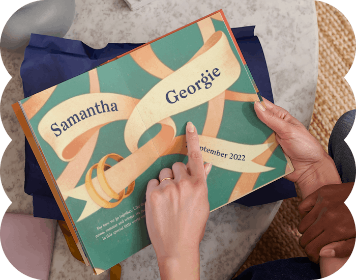 personalised book in giftwrap