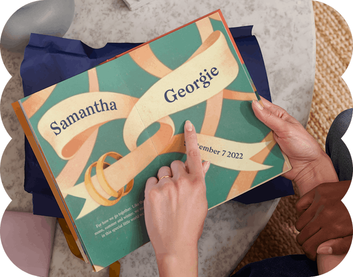 personalised book in giftwrap