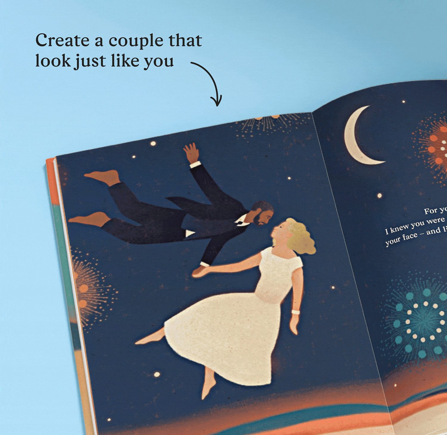 GIF showing pages in personalised book
