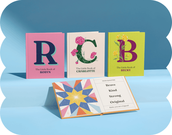 four personalised book covers