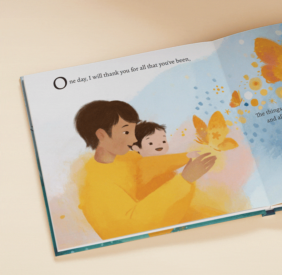 gif showing pages in personalised book