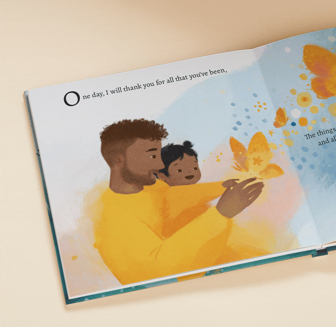 gif showing pages in personalised book