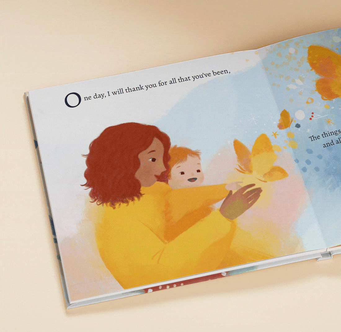 gif showing pages in personalised book