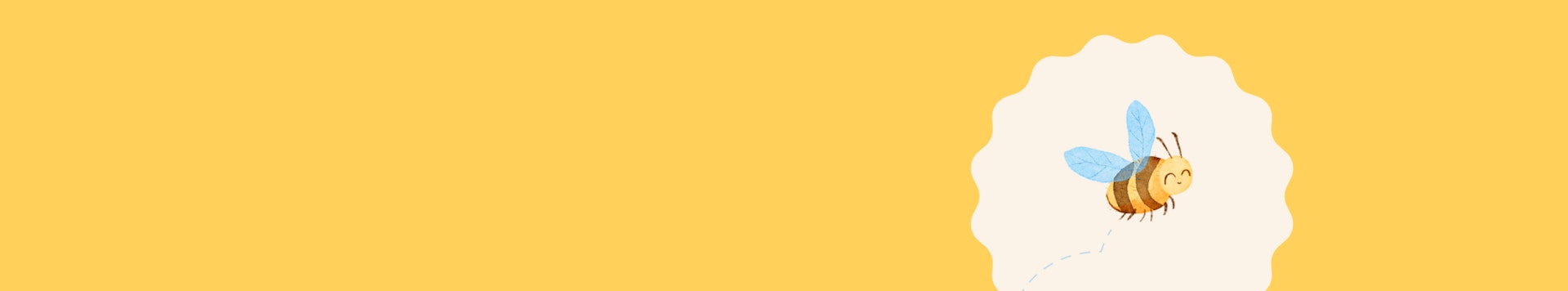 bee on a yellow background