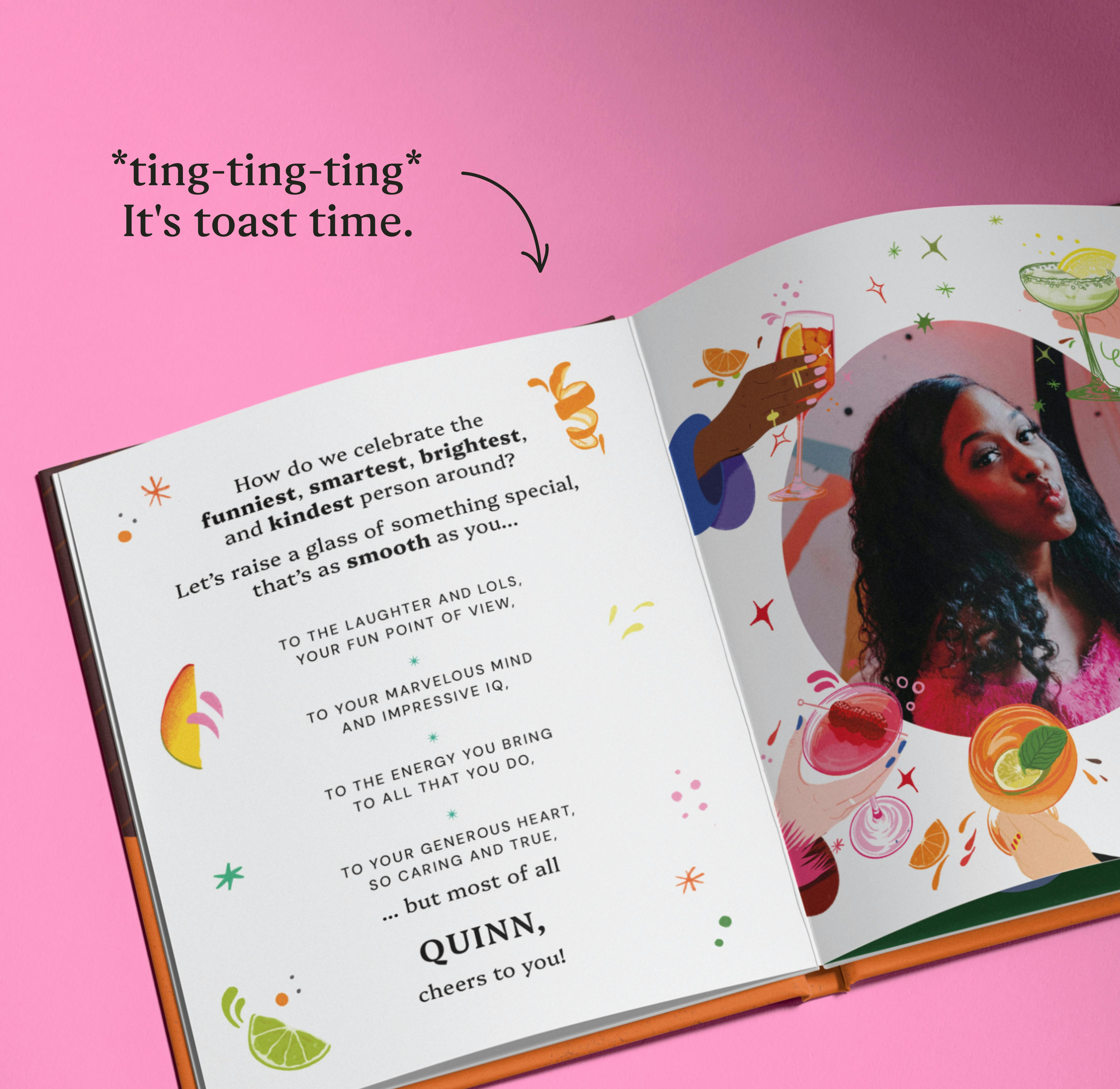 a page inside the personalised book