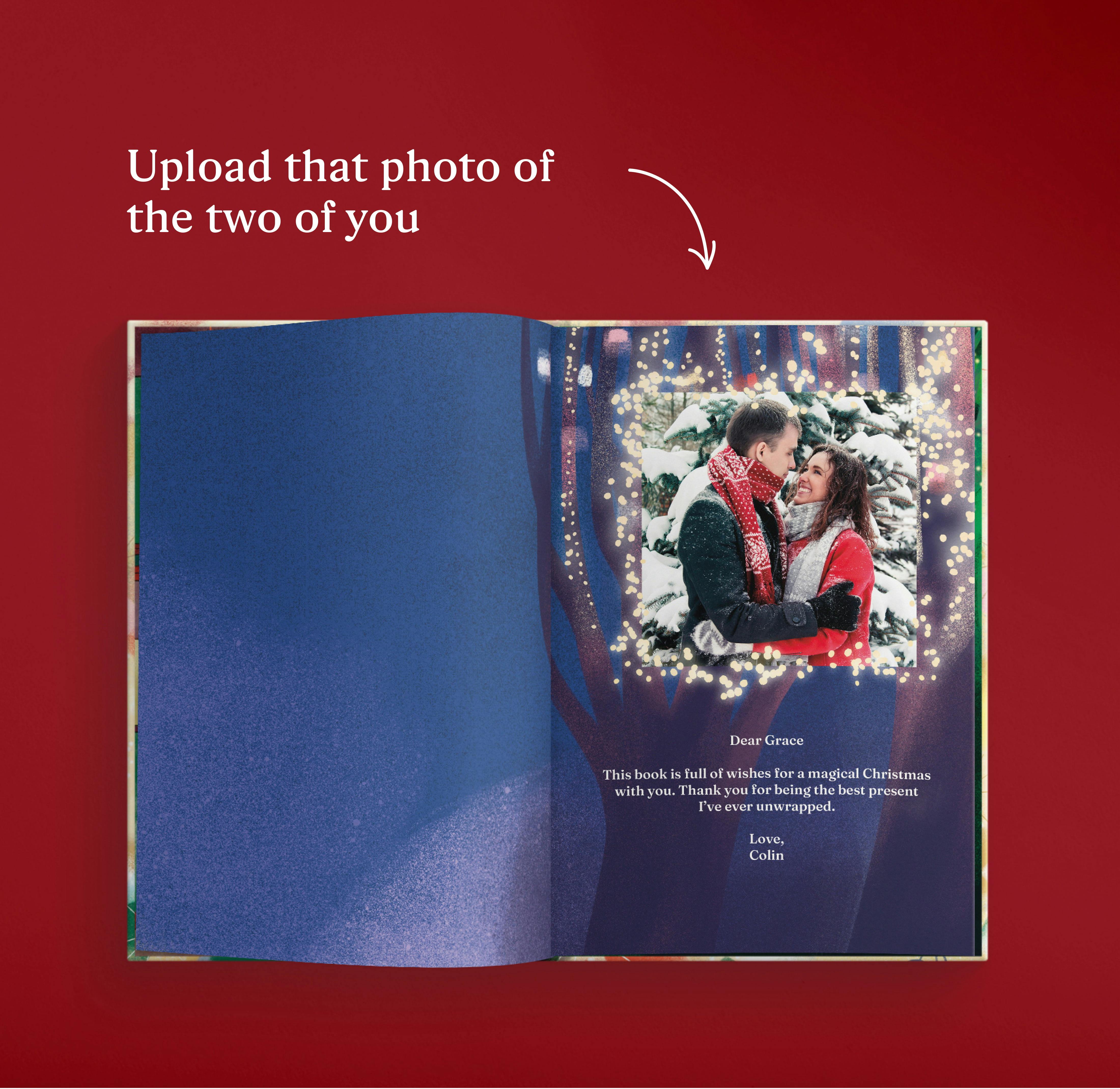 a page inside the personalised book