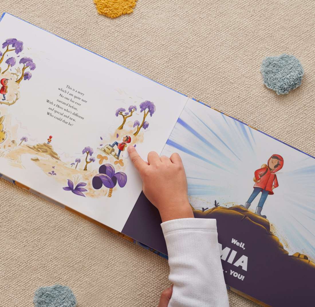 a page inside the personalised book
