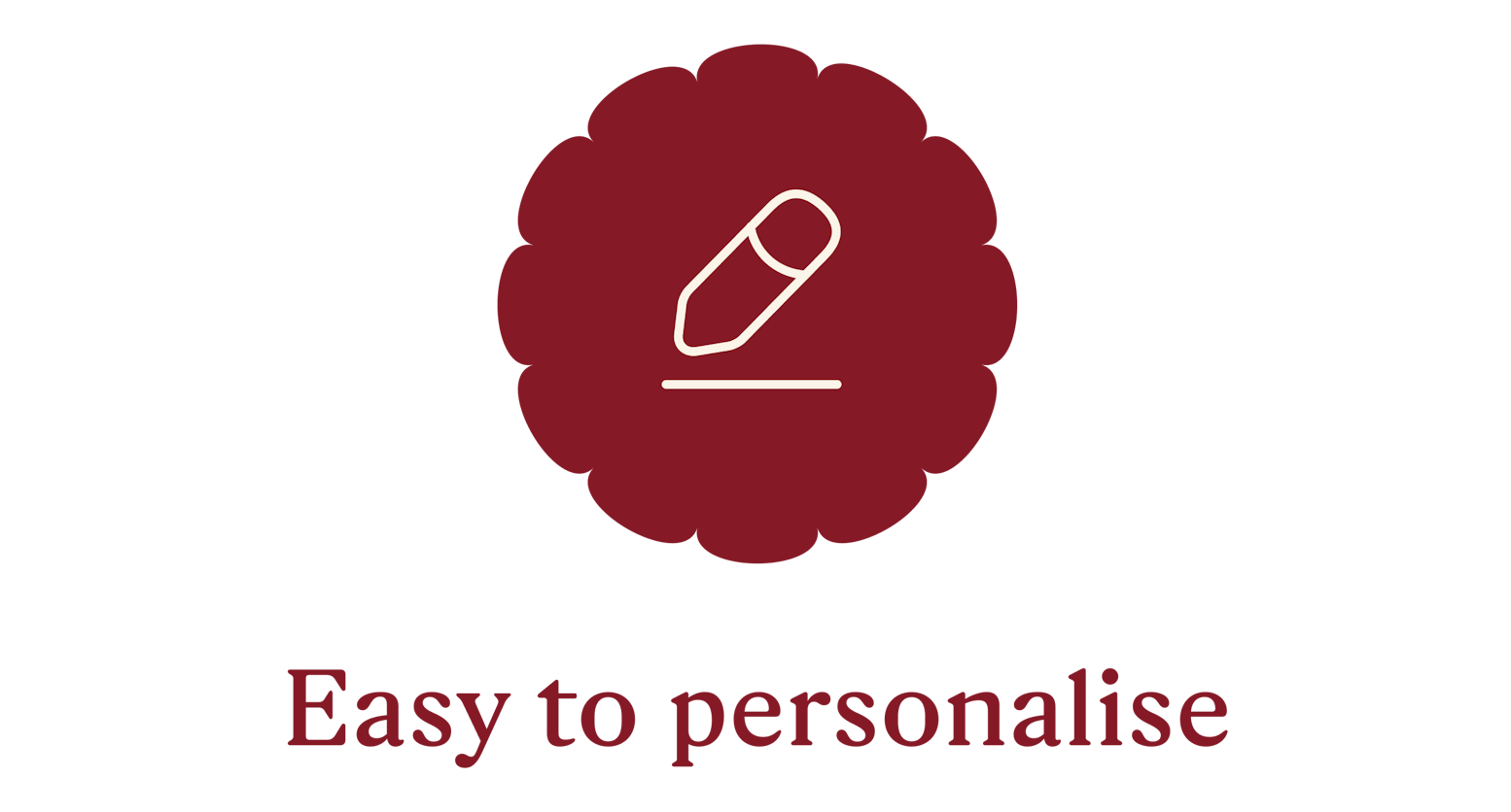 Easy to personalise