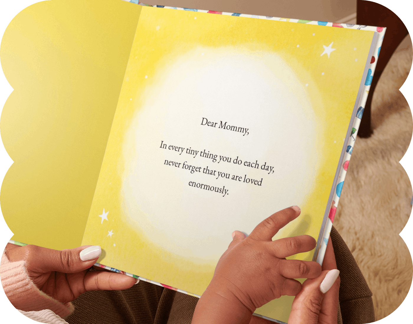 A page inside the personalised book