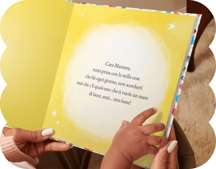 Una pagina interna di un libro personalizzato