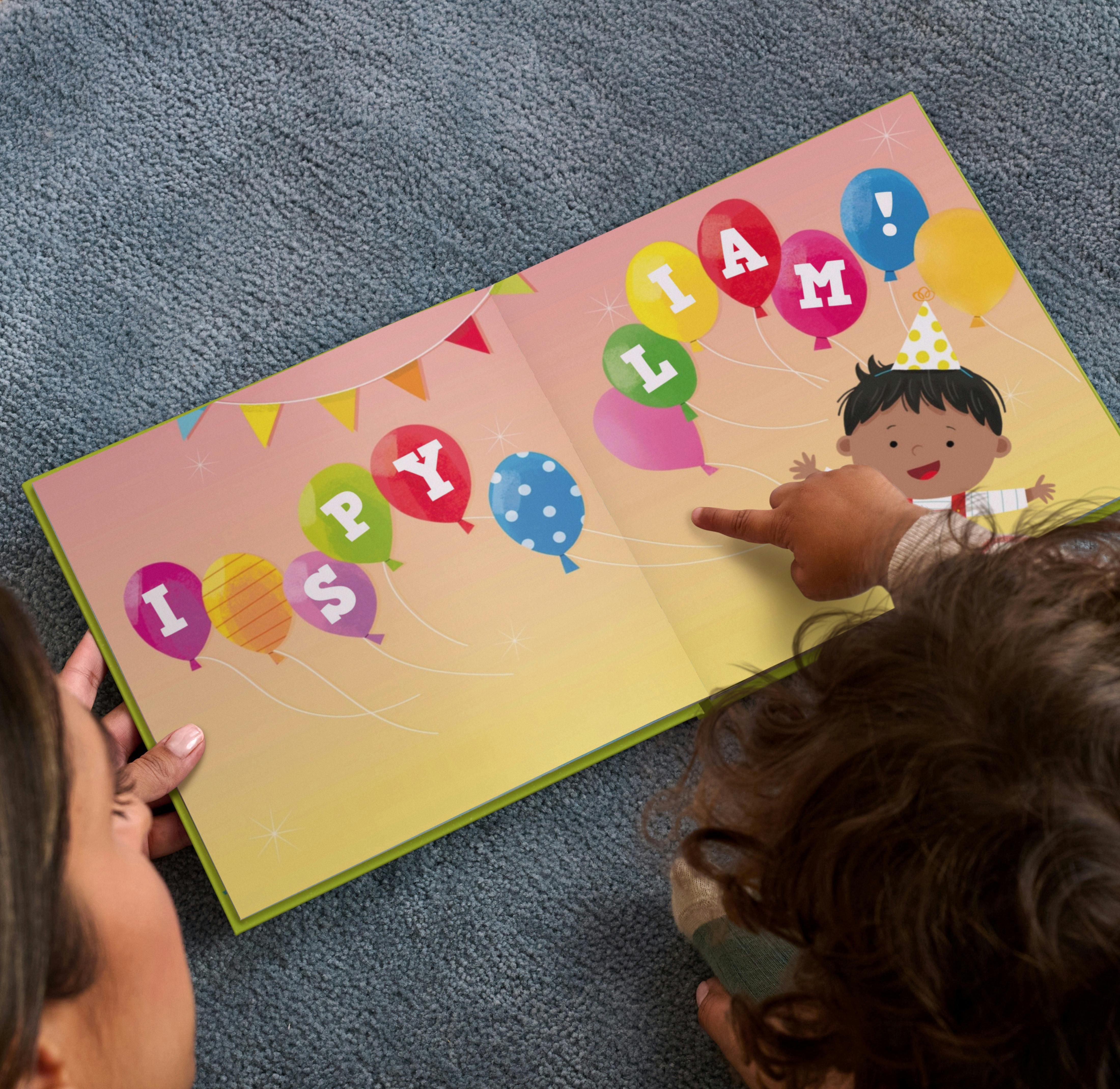 Child holding their personalised book