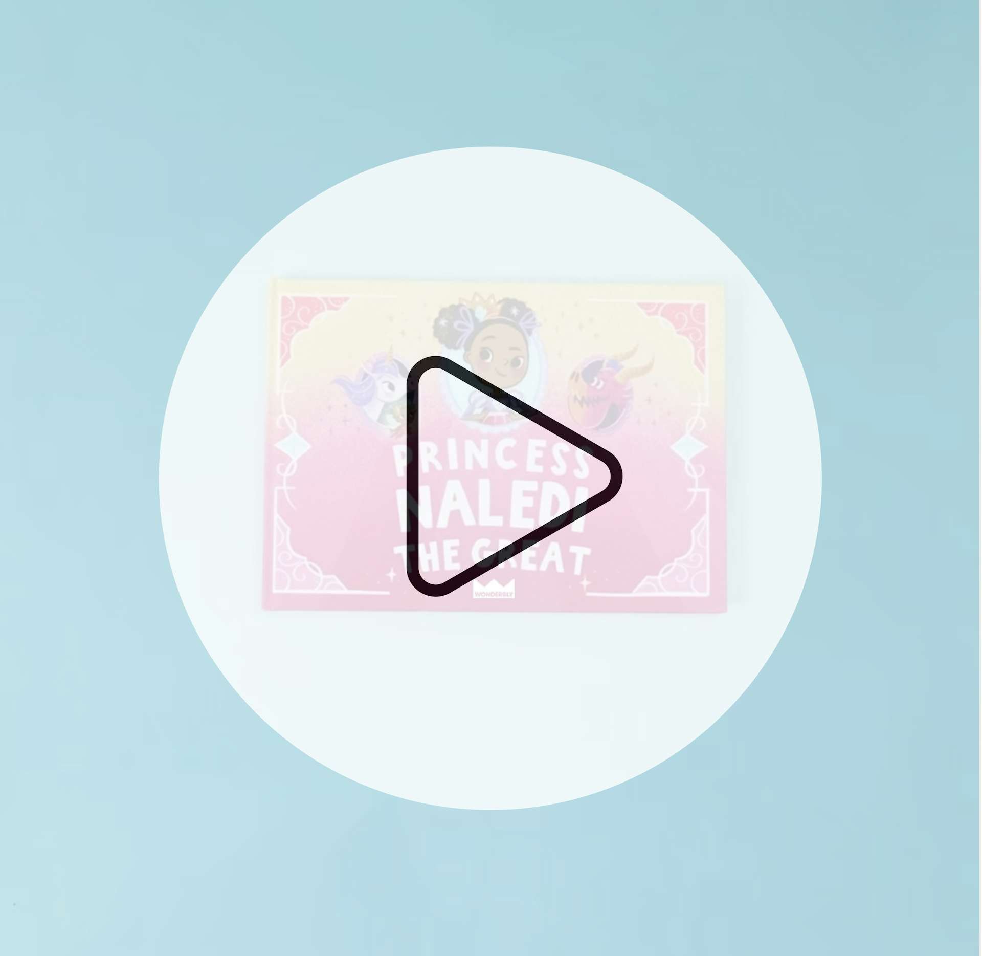 Video showing personalized pages of the book