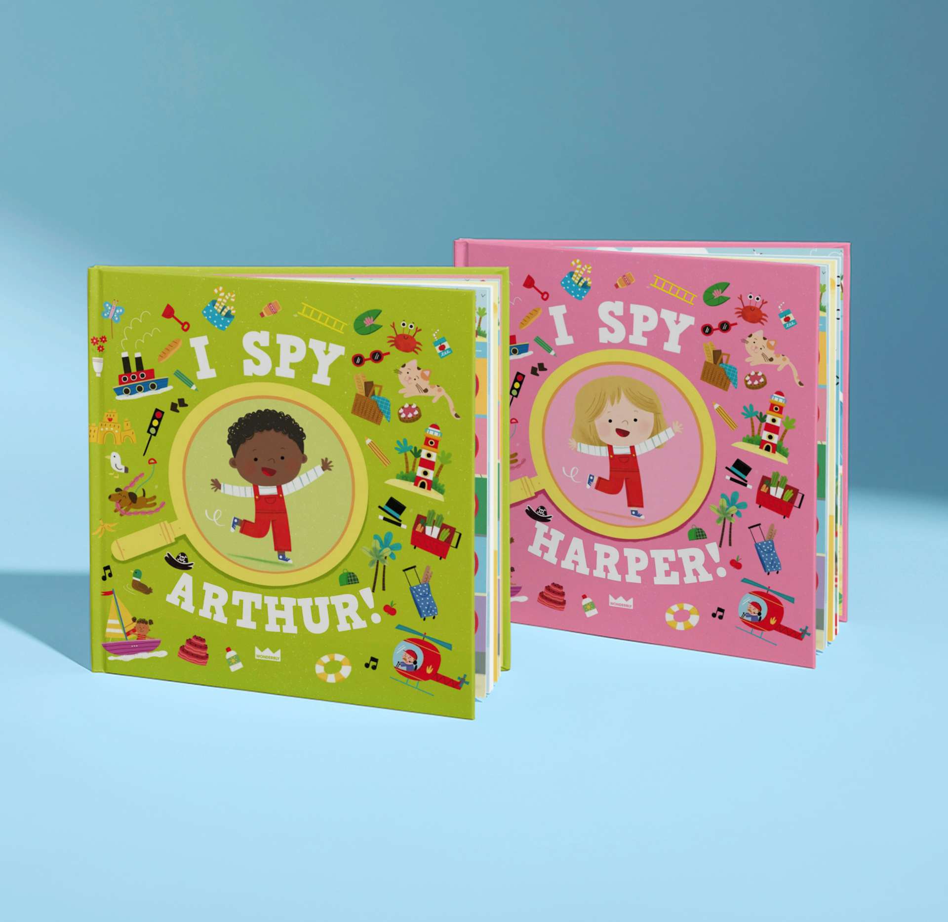 two personalised book covers