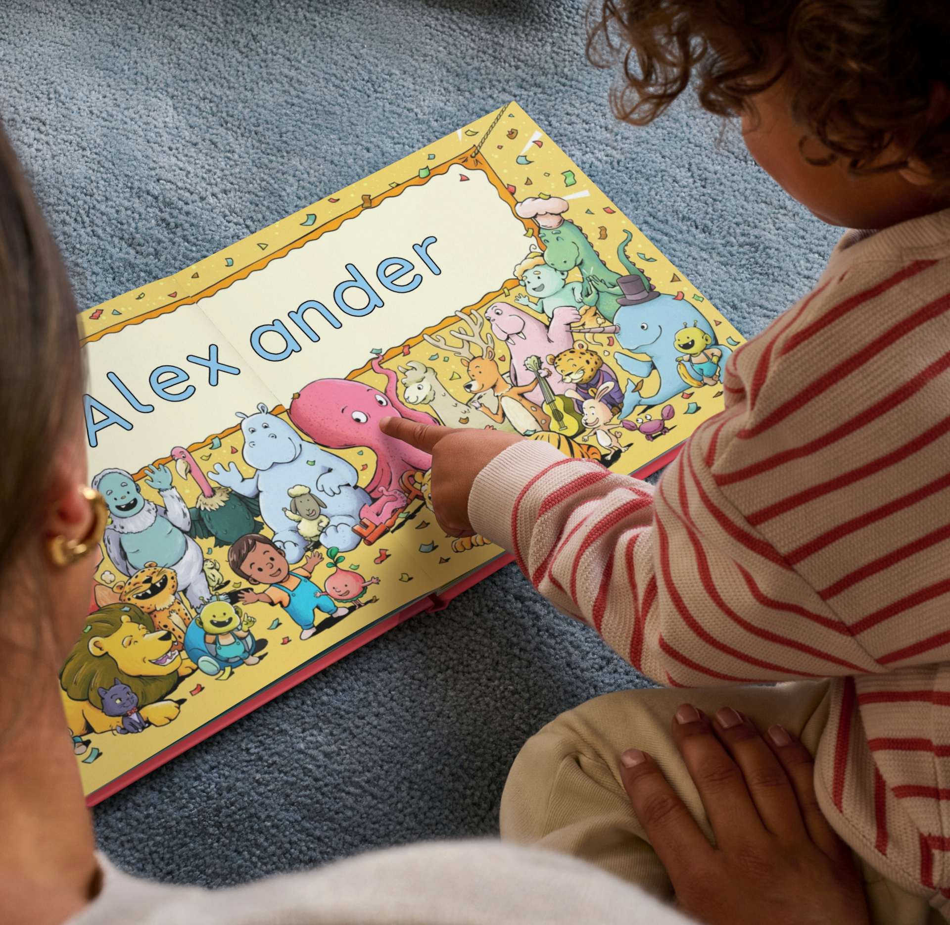 Child holding their personalised book