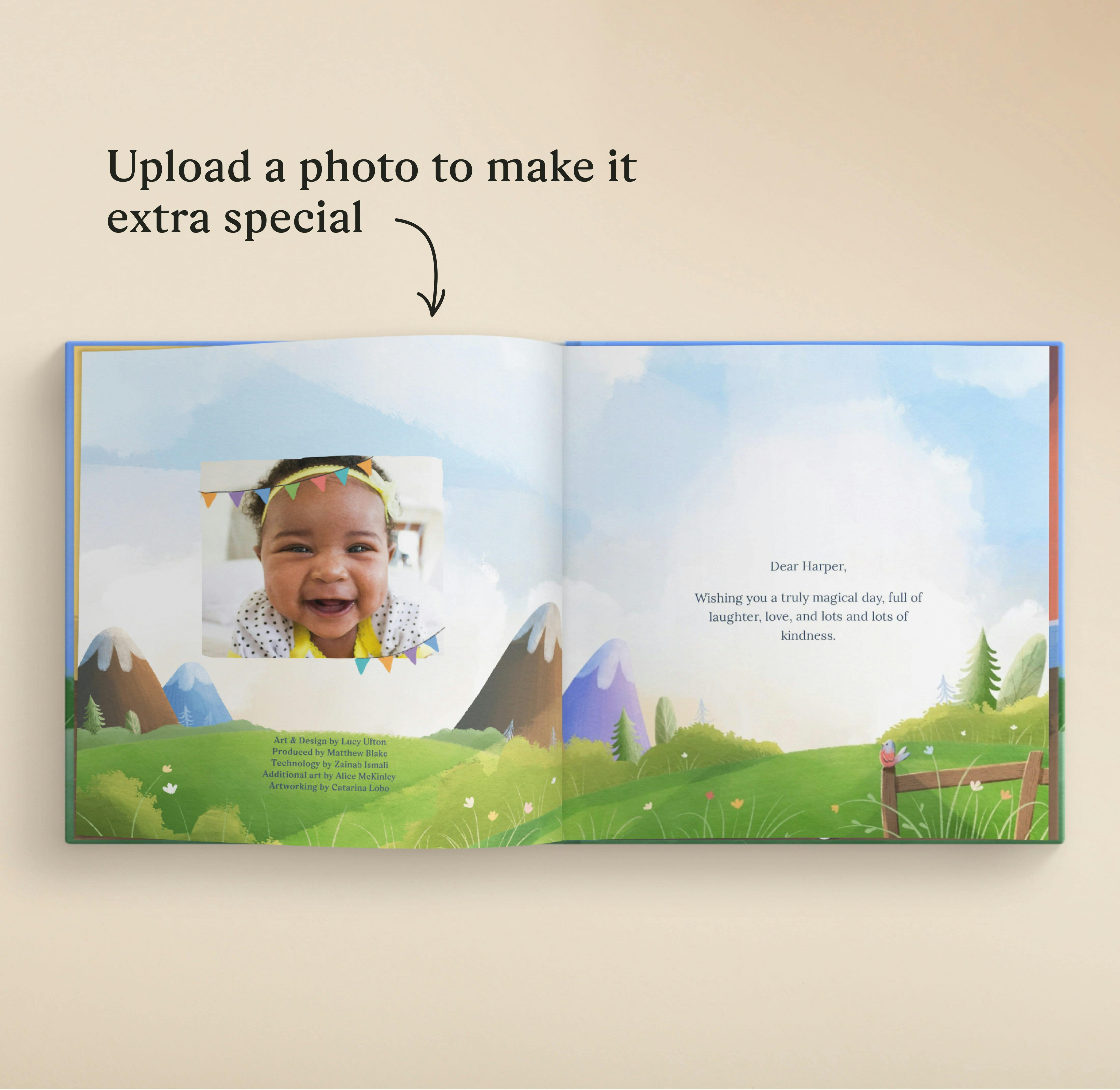 A page inside the personalised book