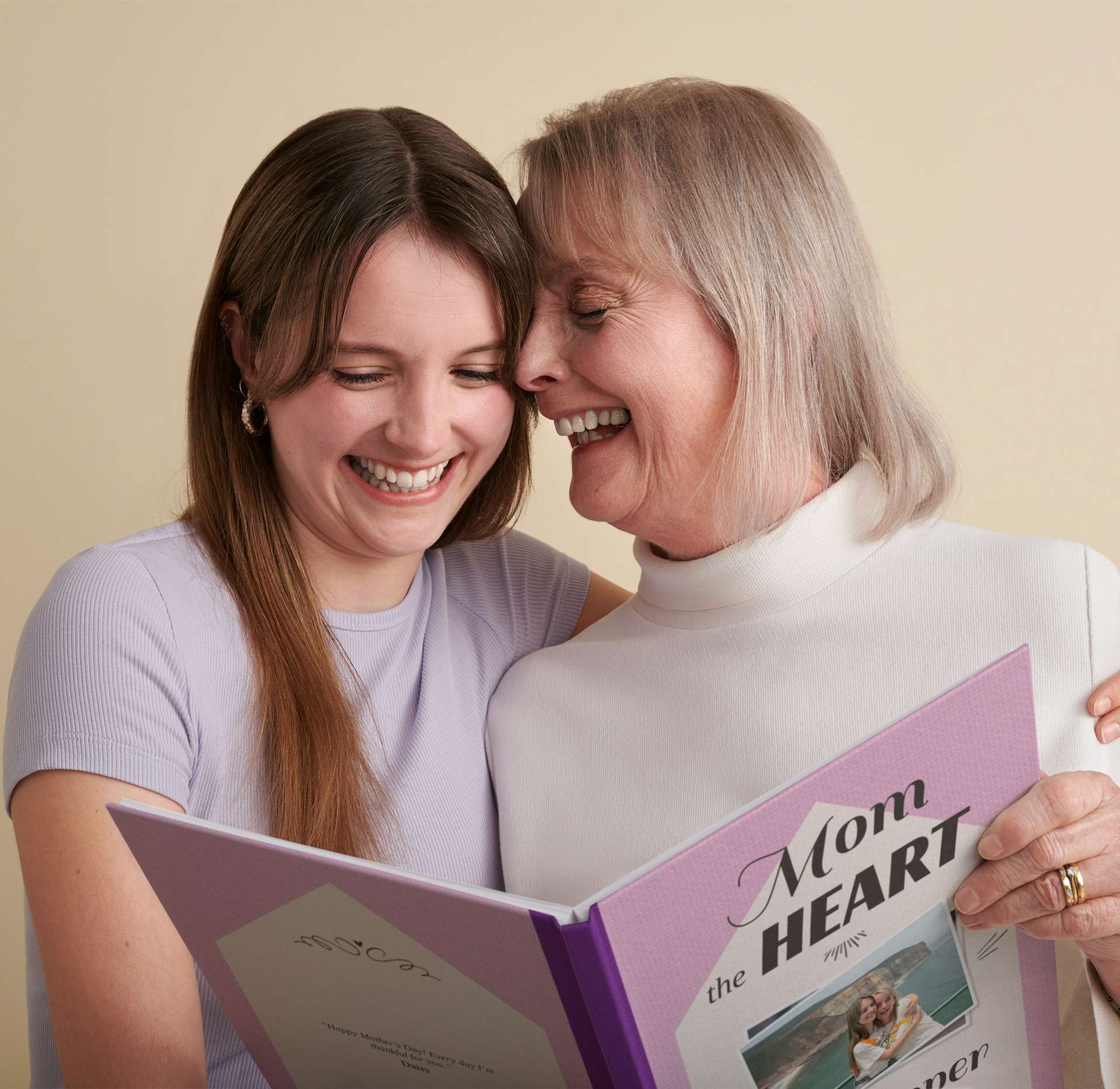 mother and daughter reading personalised book